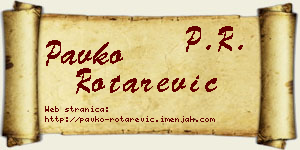 Pavko Rotarević vizit kartica